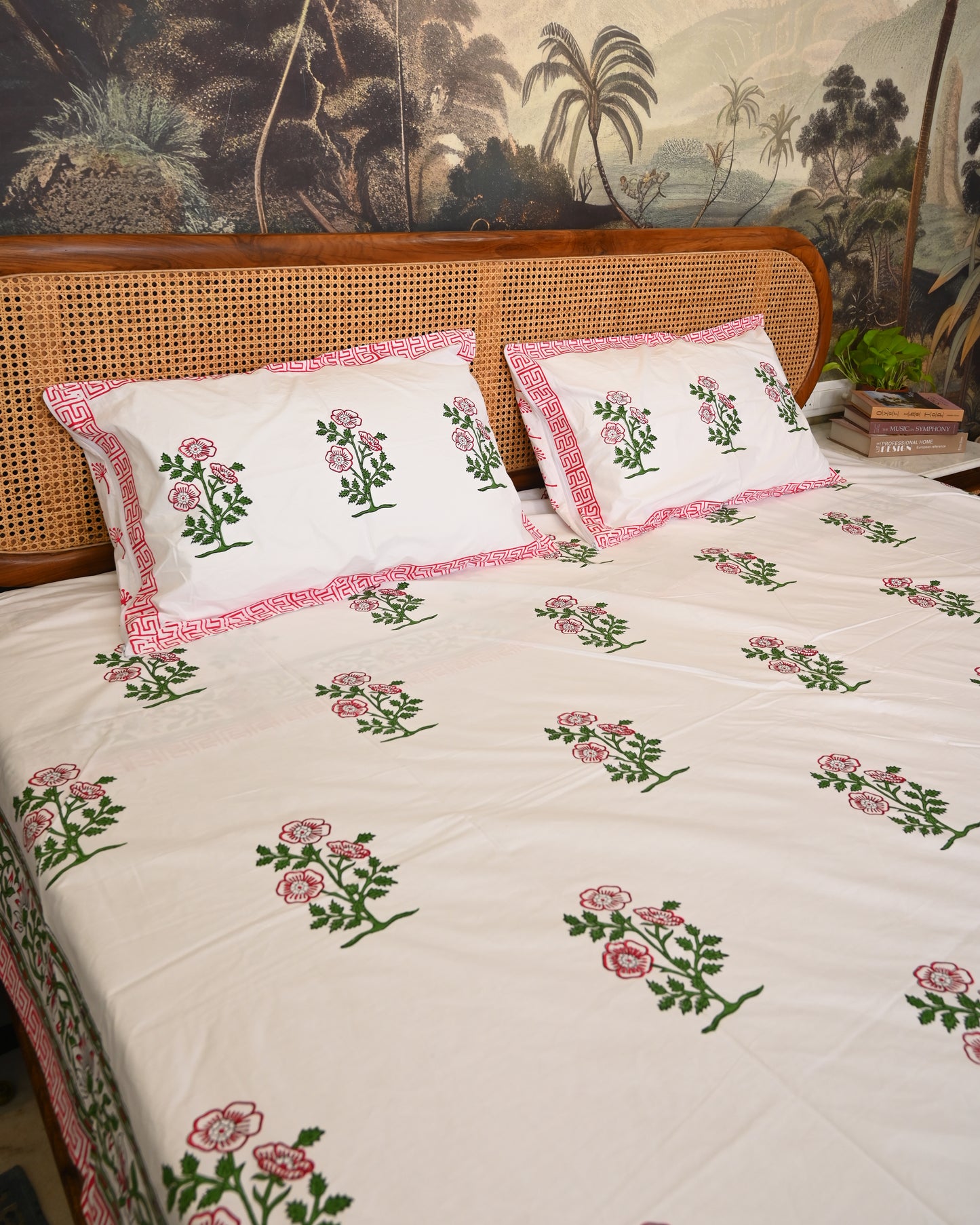 Kavya Premium Hand Block Printed Cotton Bedsheet
