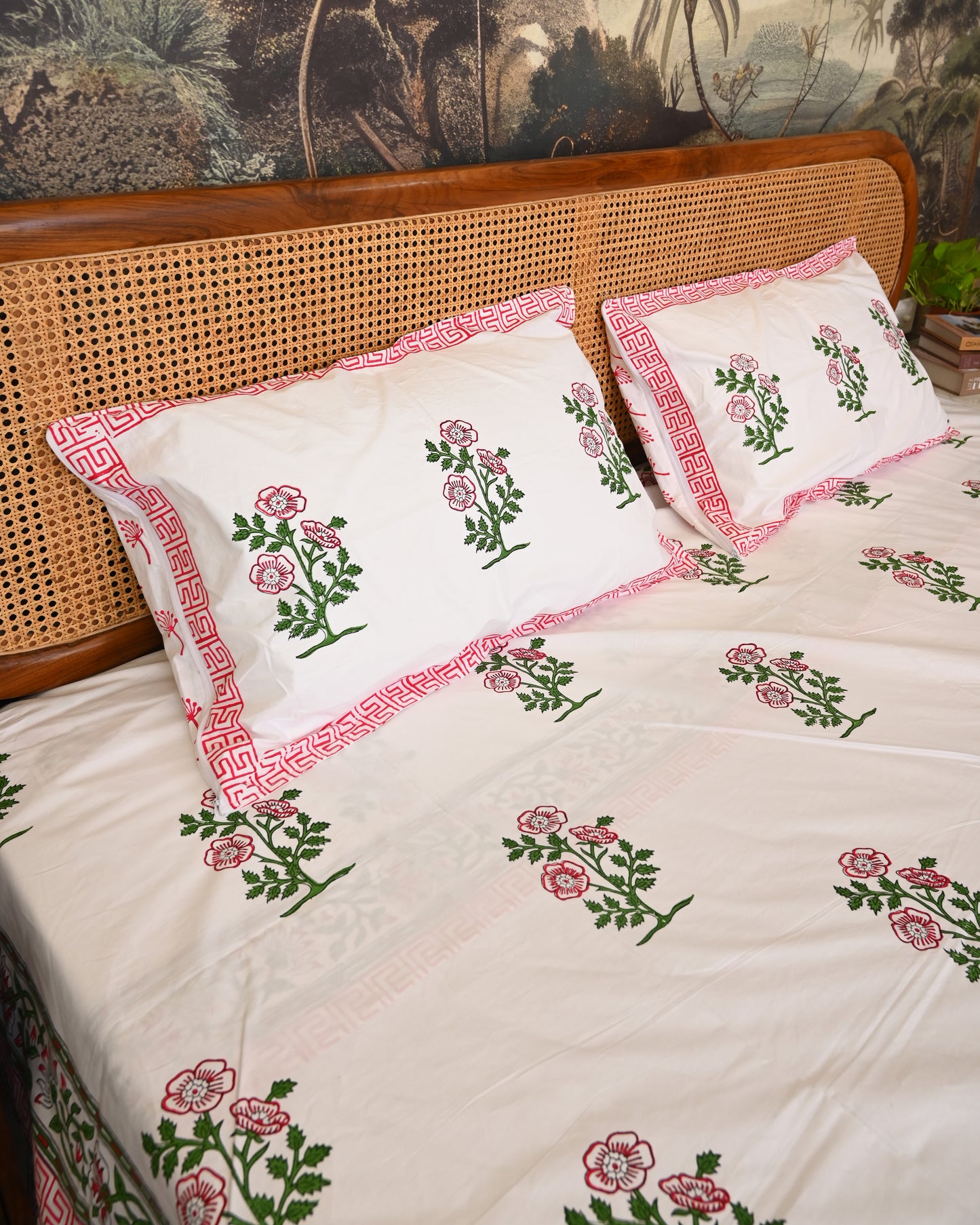 Kavya Premium Hand Block Printed Cotton Bedsheet
