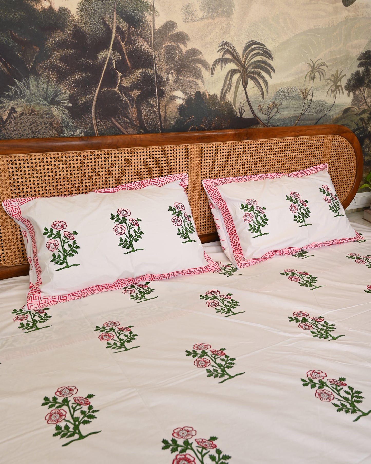 Kavya Premium Hand Block Printed Cotton Bedsheet