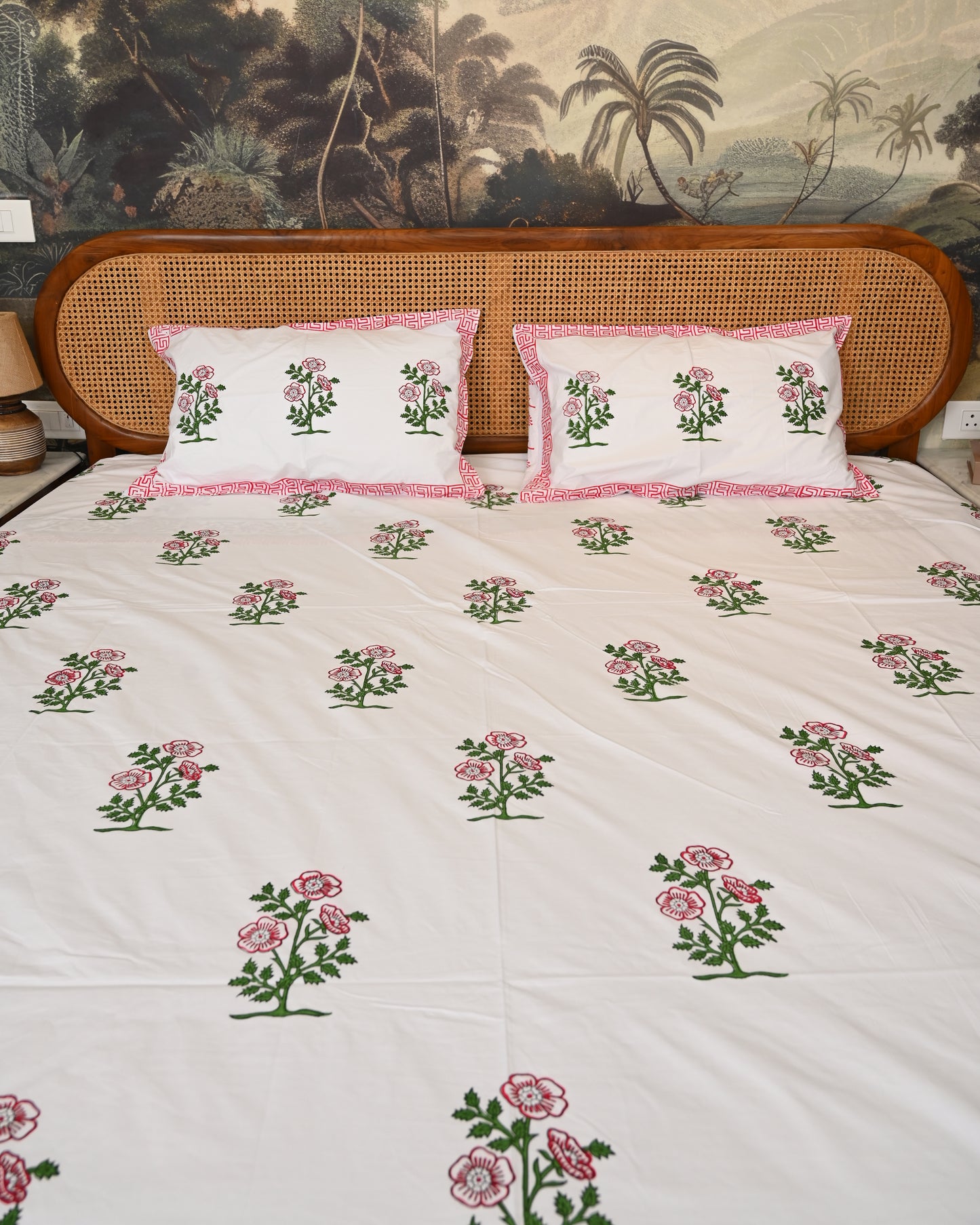 Kavya Premium Hand Block Printed Cotton Bedsheet