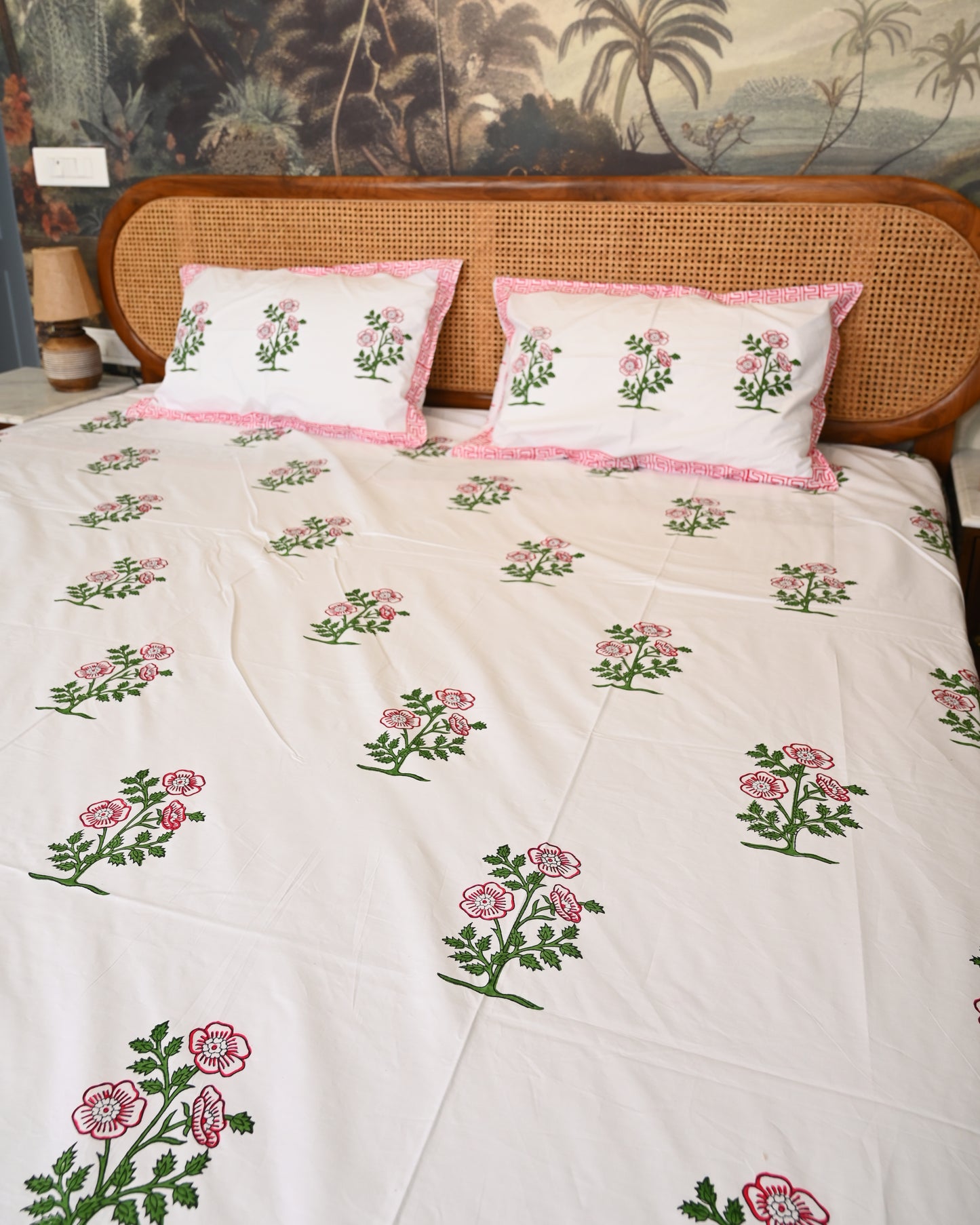 Kavya Premium Hand Block Printed Cotton Bedsheet