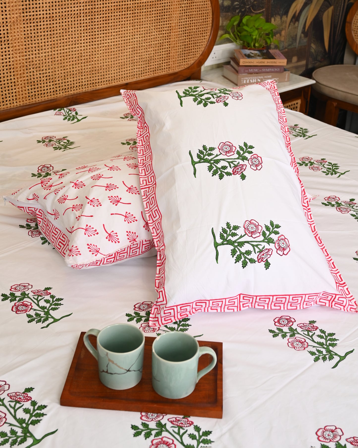 Kavya Premium Hand Block Printed Cotton Bedsheet