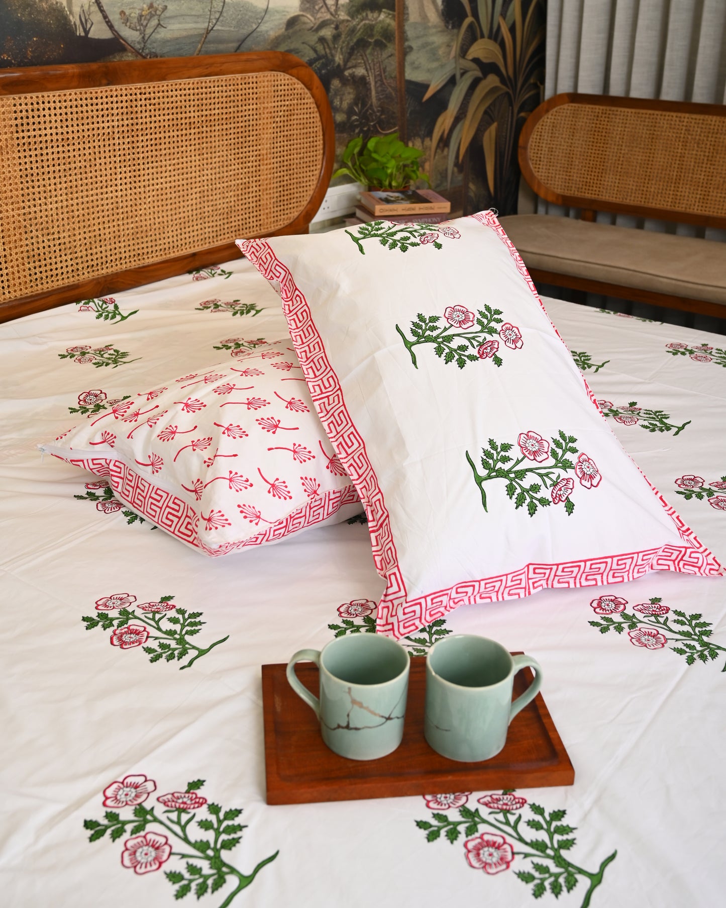 Kavya Premium Hand Block Printed Cotton Bedsheet