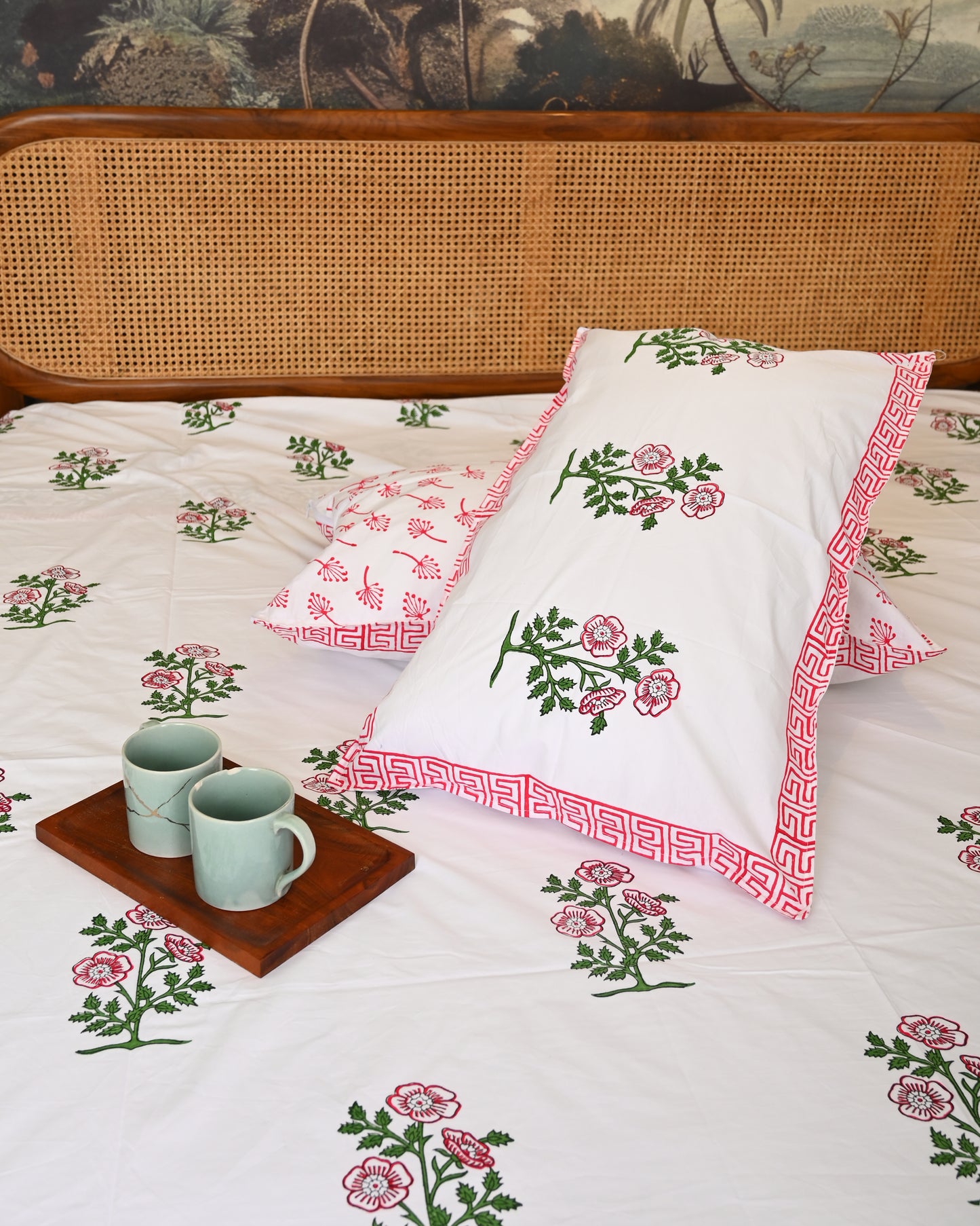 Kavya Premium Hand Block Printed Cotton Bedsheet