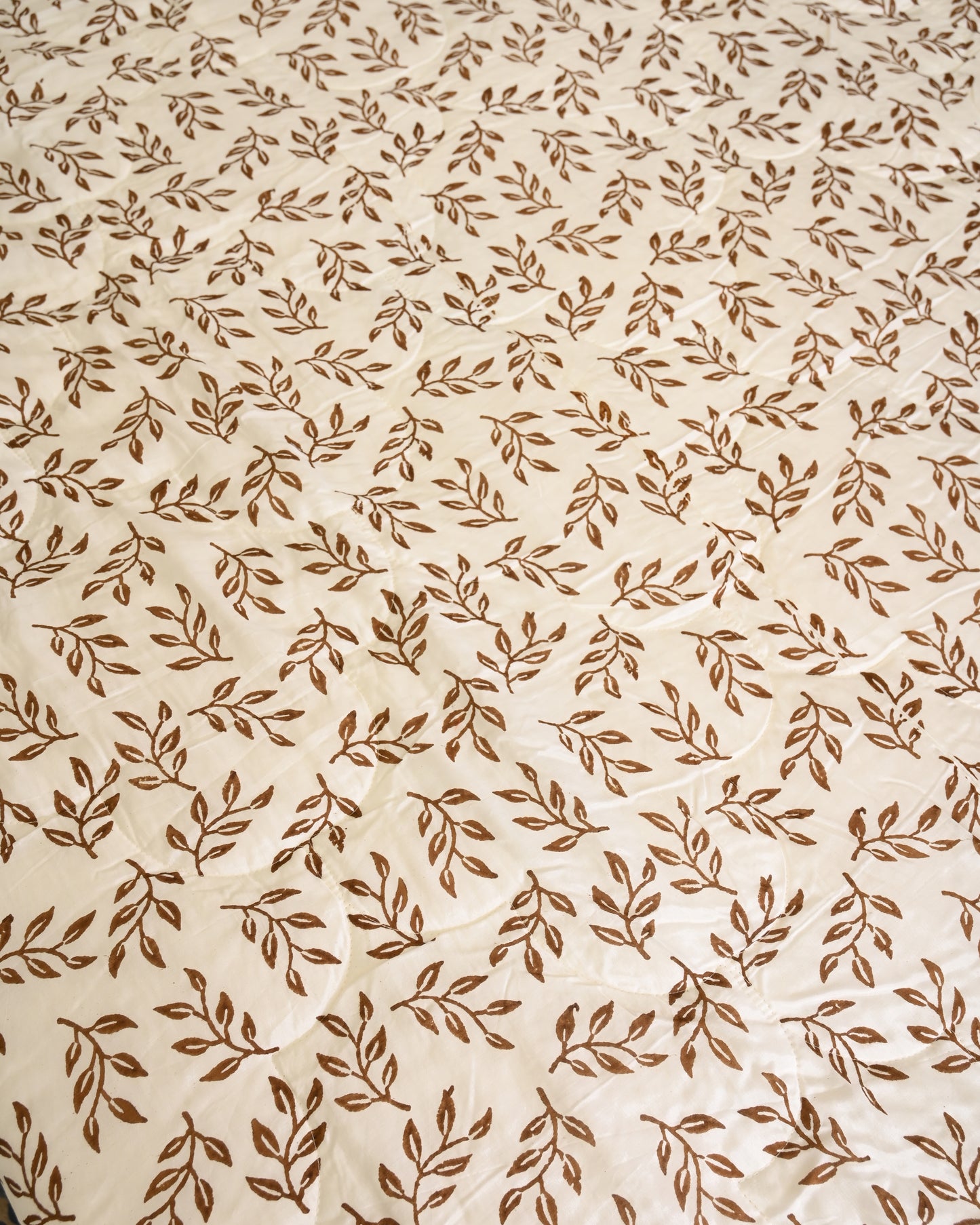 Bela Hand Block Printed Quilted Bedcover Set