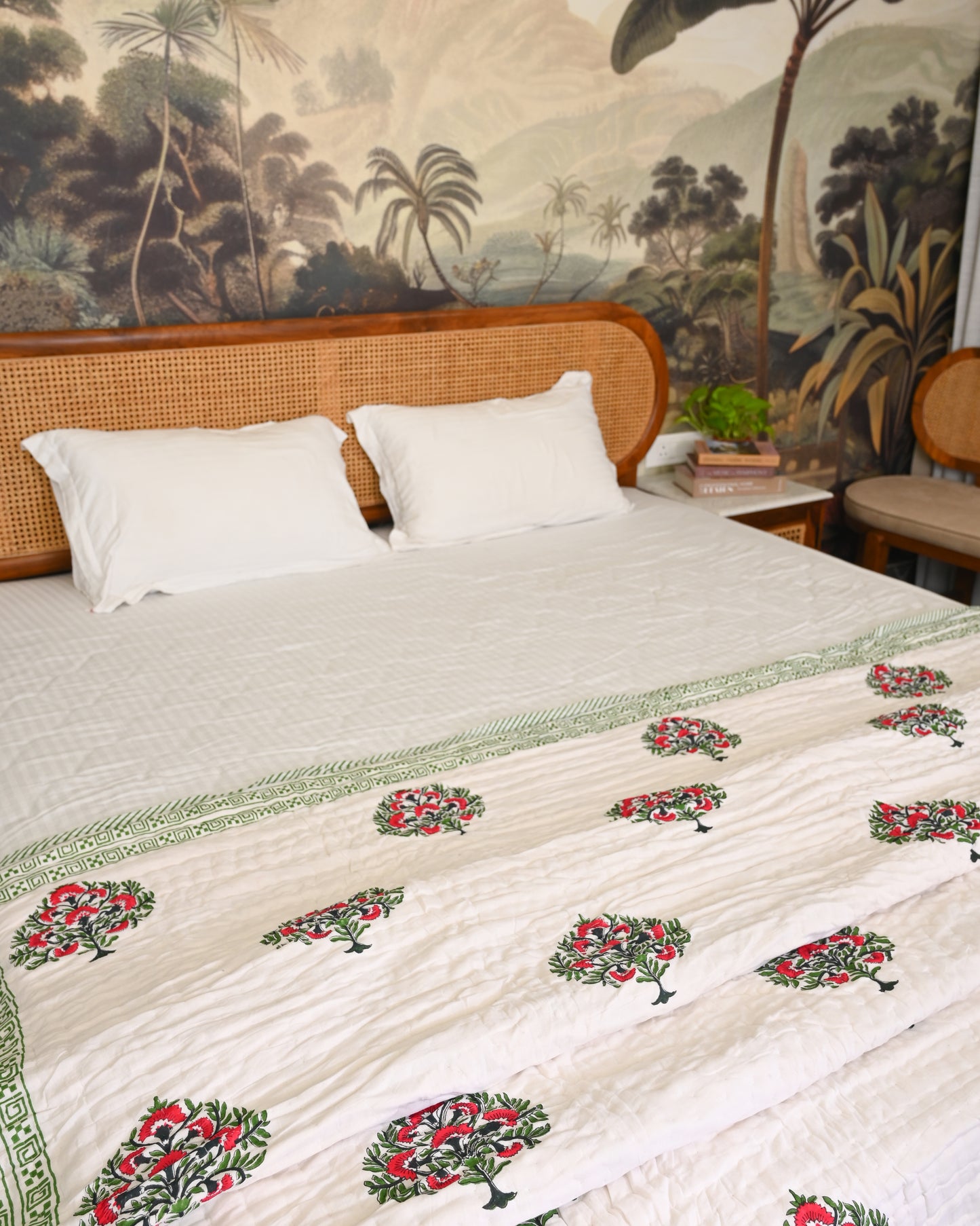 Varsha Hand Block Printed Mulmul Cotton Quilt