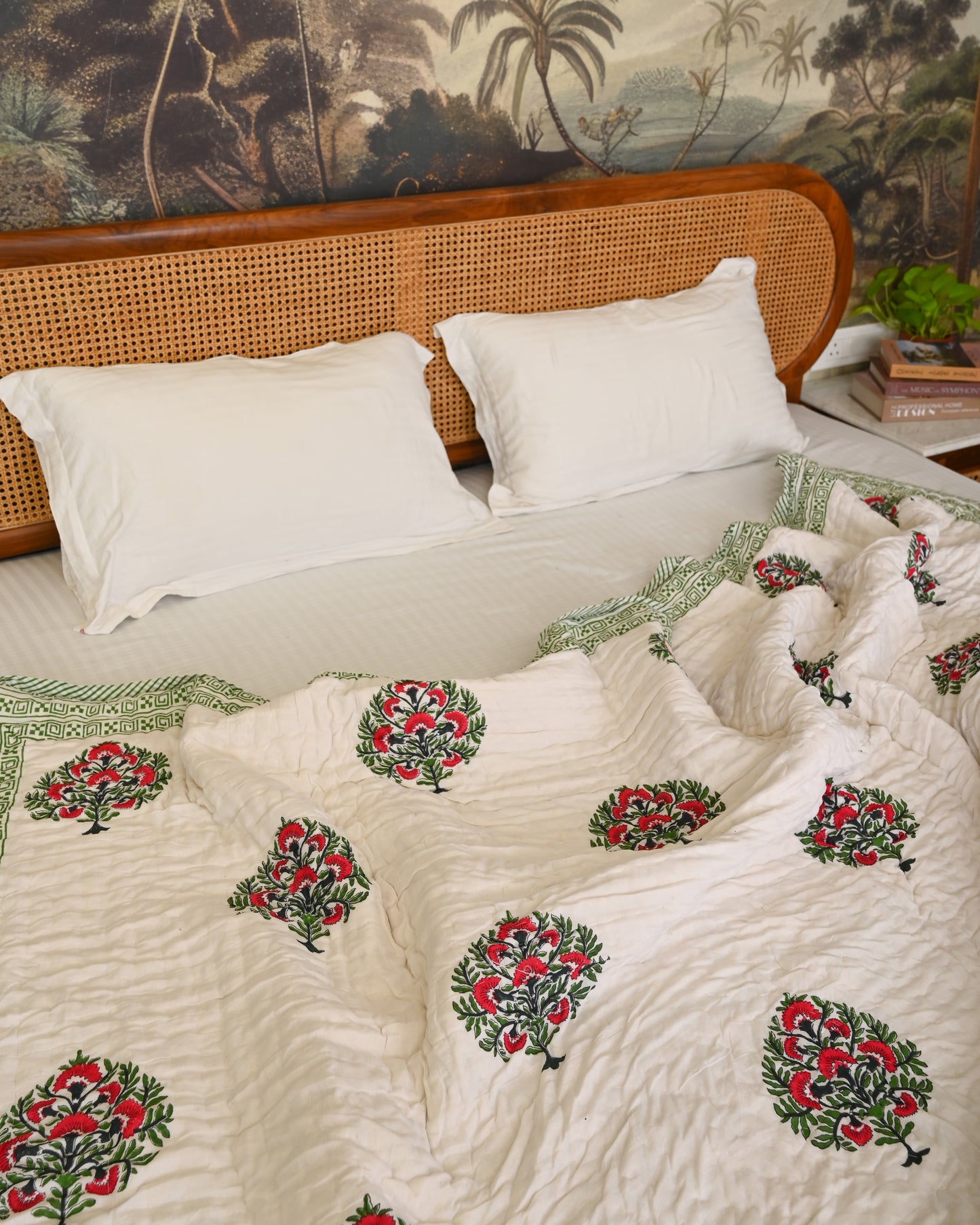 Varsha Hand Block Printed Mulmul Cotton Quilt