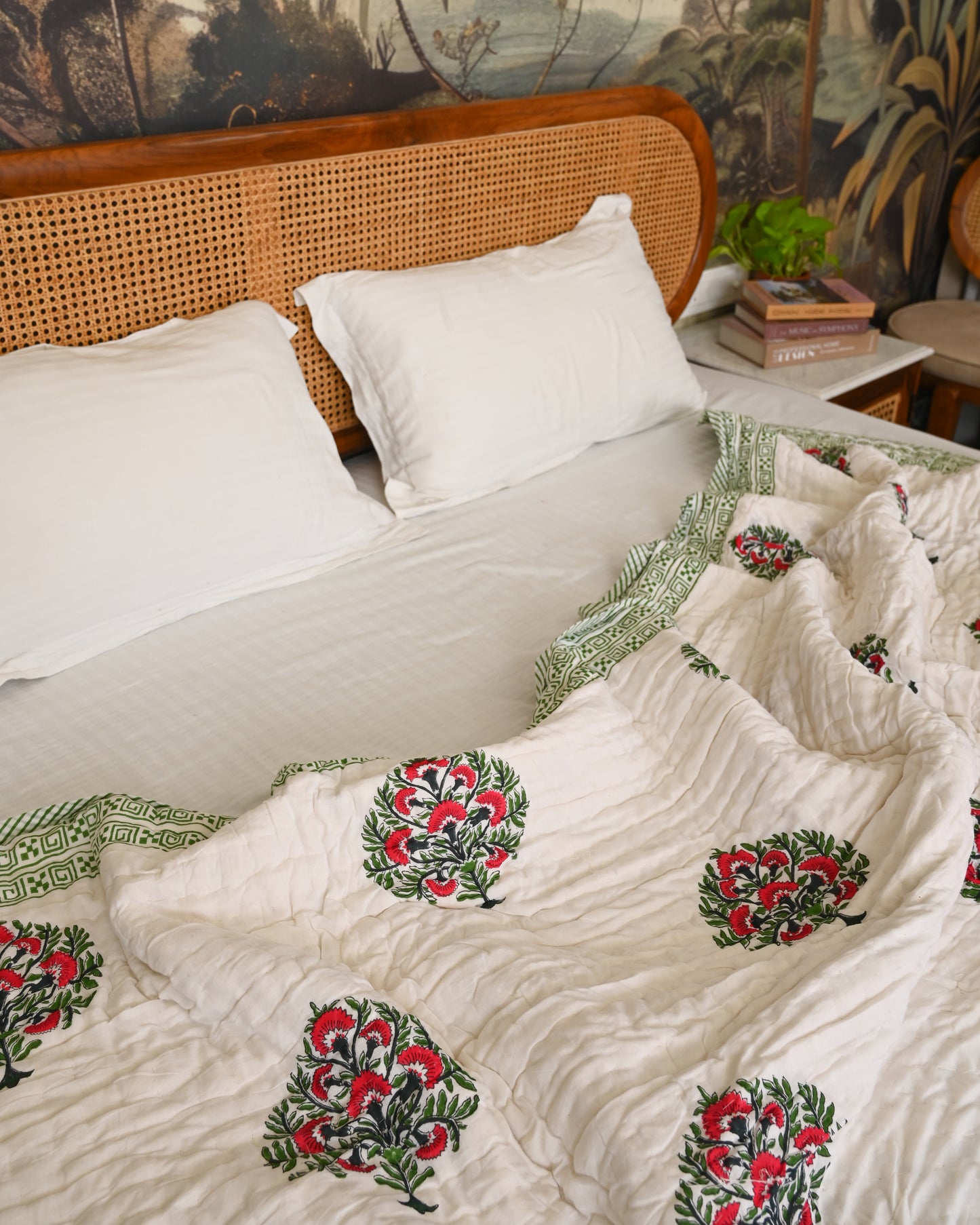 Varsha Hand Block Printed Mulmul Cotton Quilt