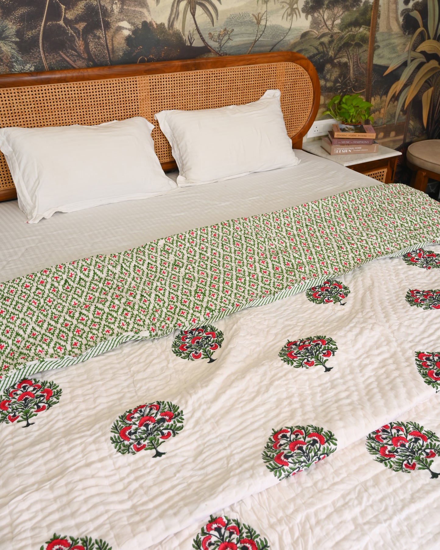 Varsha Hand Block Printed Mulmul Cotton Quilt