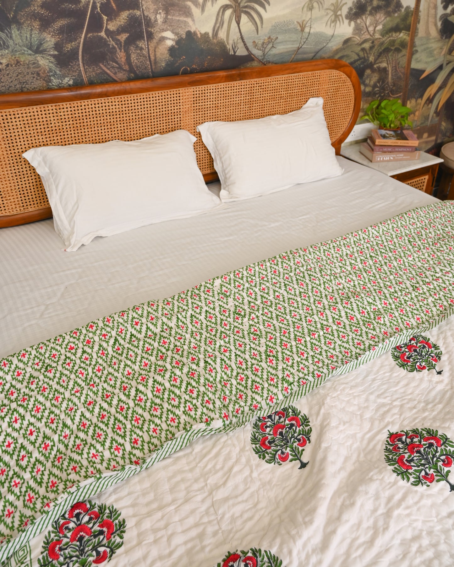 Varsha Hand Block Printed Mulmul Cotton Quilt