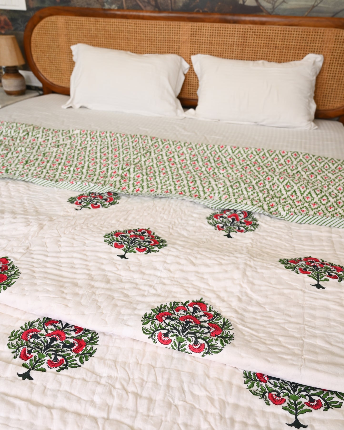 Varsha Hand Block Printed Mulmul Cotton Quilt