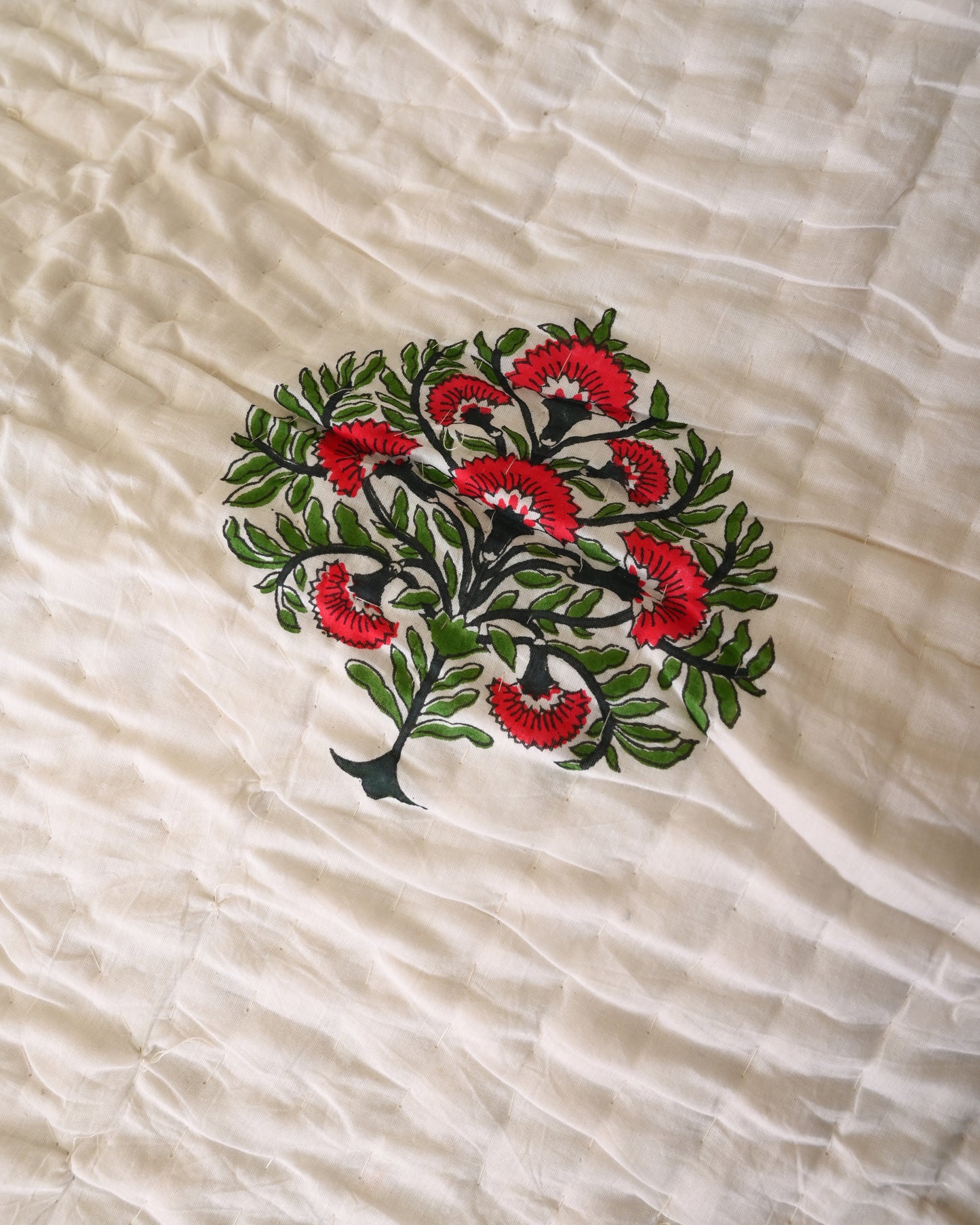 Varsha Hand Block Printed Mulmul Cotton Quilt