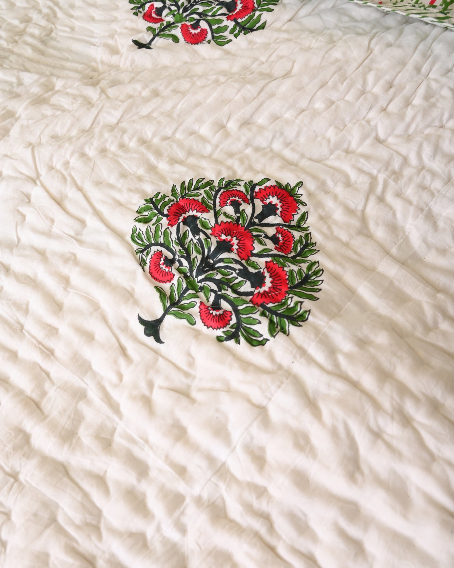 Varsha Hand Block Printed Mulmul Cotton Quilt