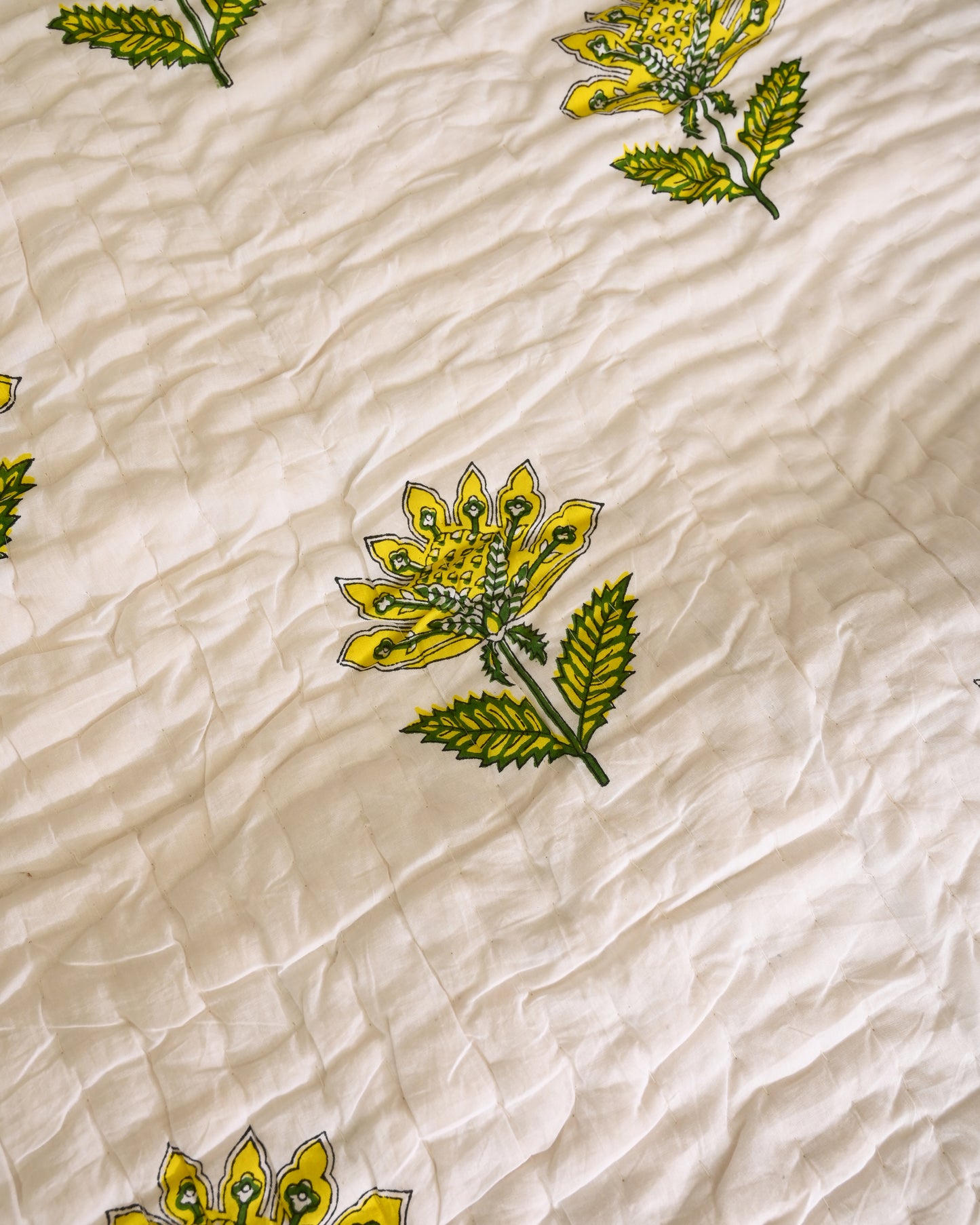 Dhara Hand Block Printed Mulmul Cotton Quilt