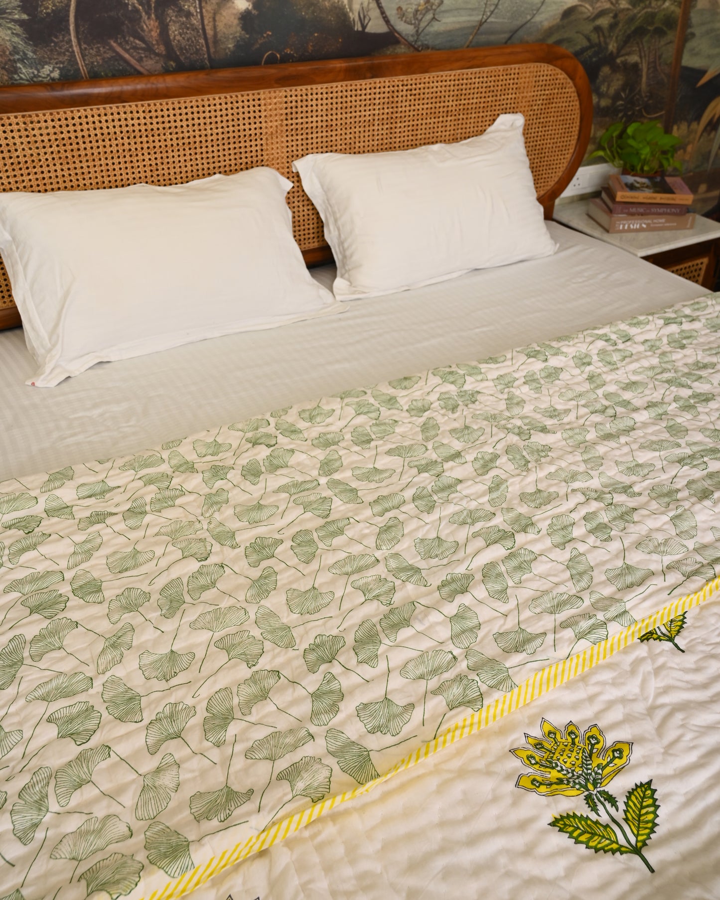 Dhara Hand Block Printed Mulmul Cotton Quilt
