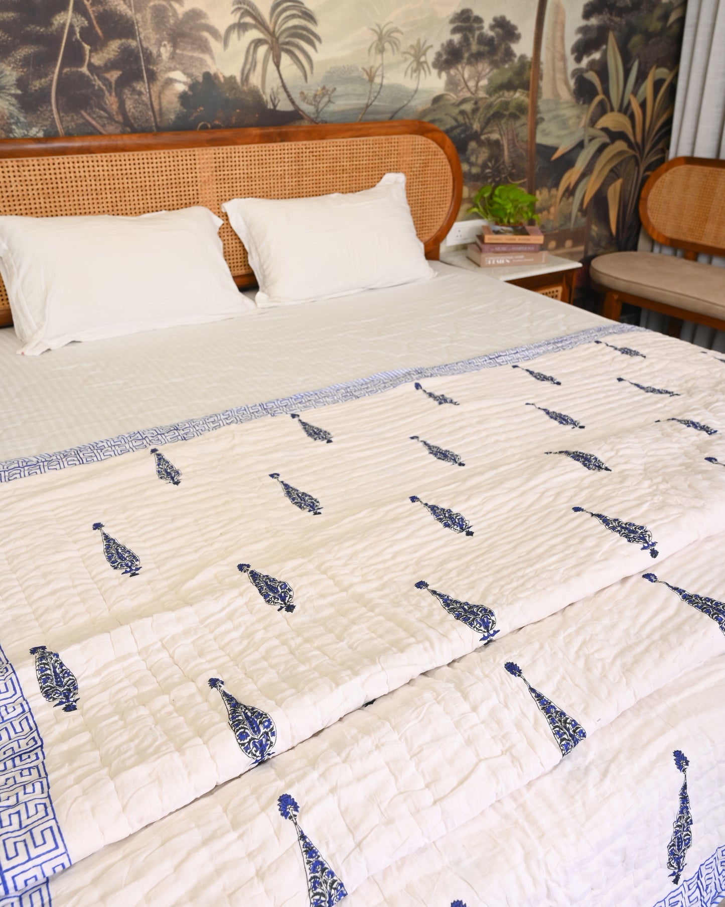 Anokhi Hand Block Printed Mulmul Cotton Quilt