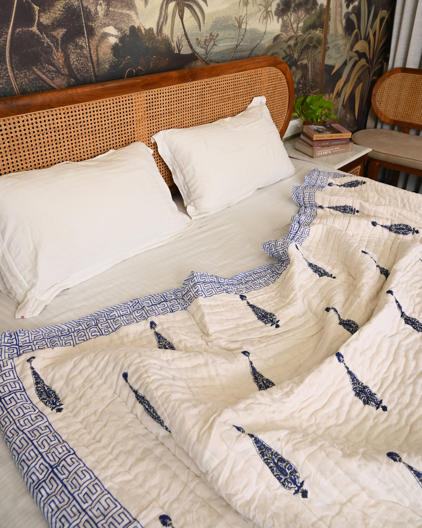 Anokhi Hand Block Printed Mulmul Cotton Quilt