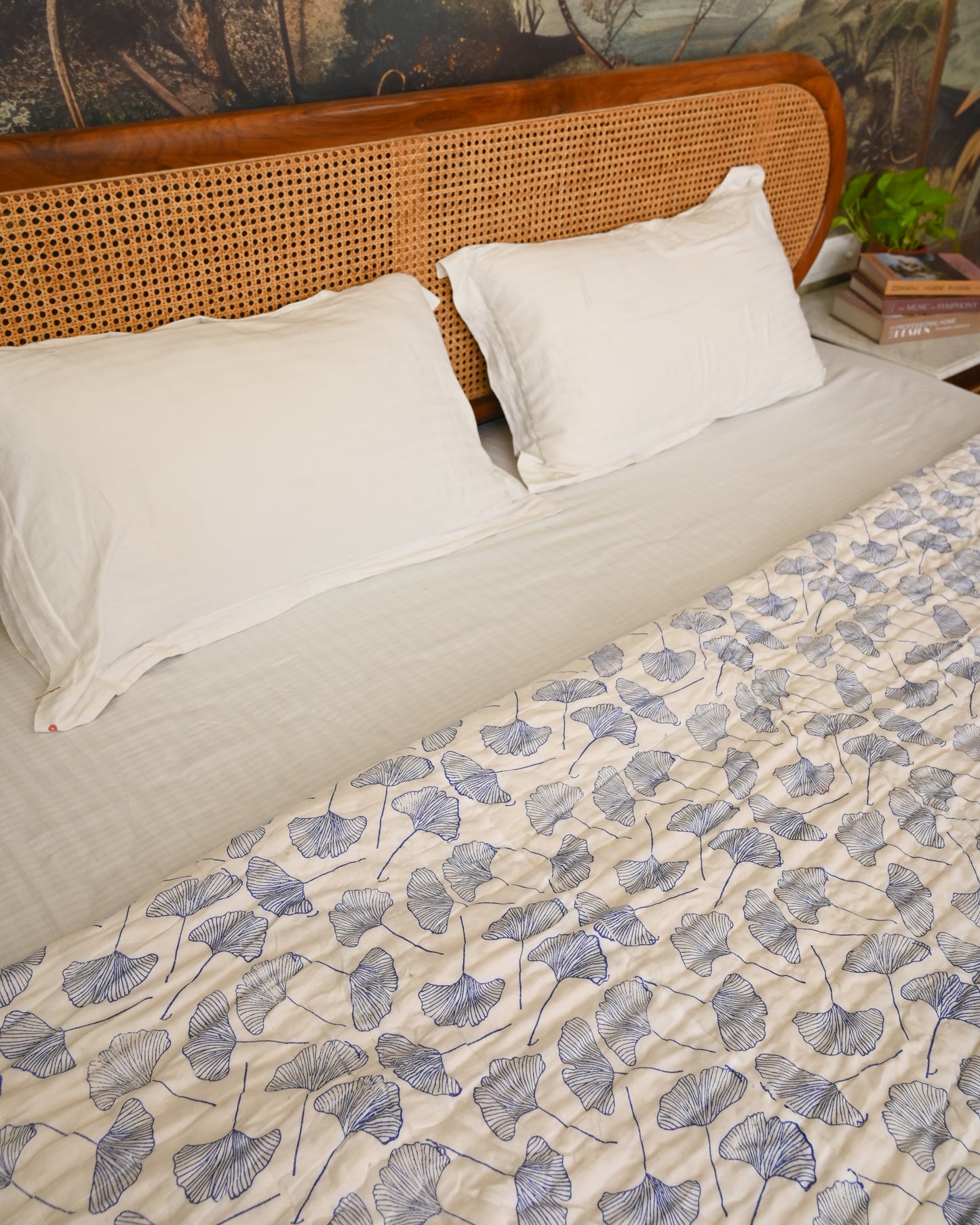 Meher Hand Block Printed Mulmul Cotton Quilt