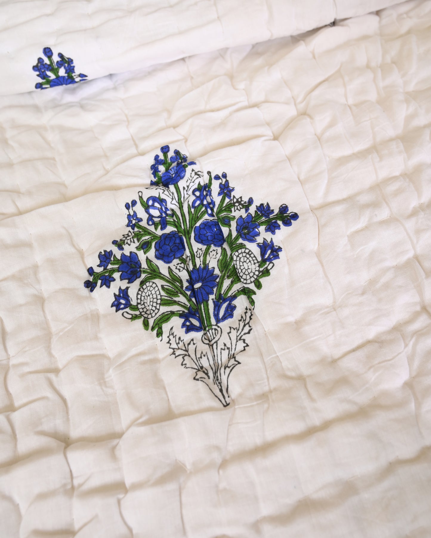 Meher Hand Block Printed Mulmul Cotton Quilt