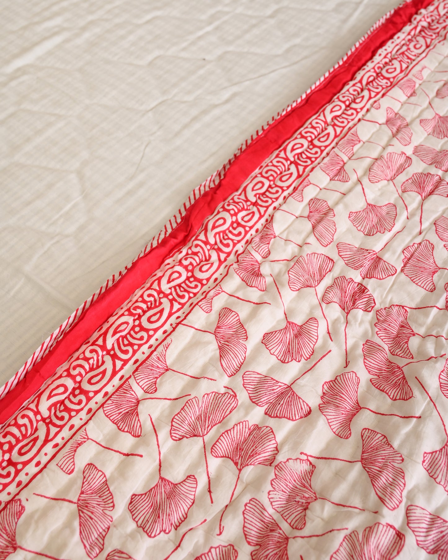 Roohani Hand Block Printed Mulmul Cotton Quilt