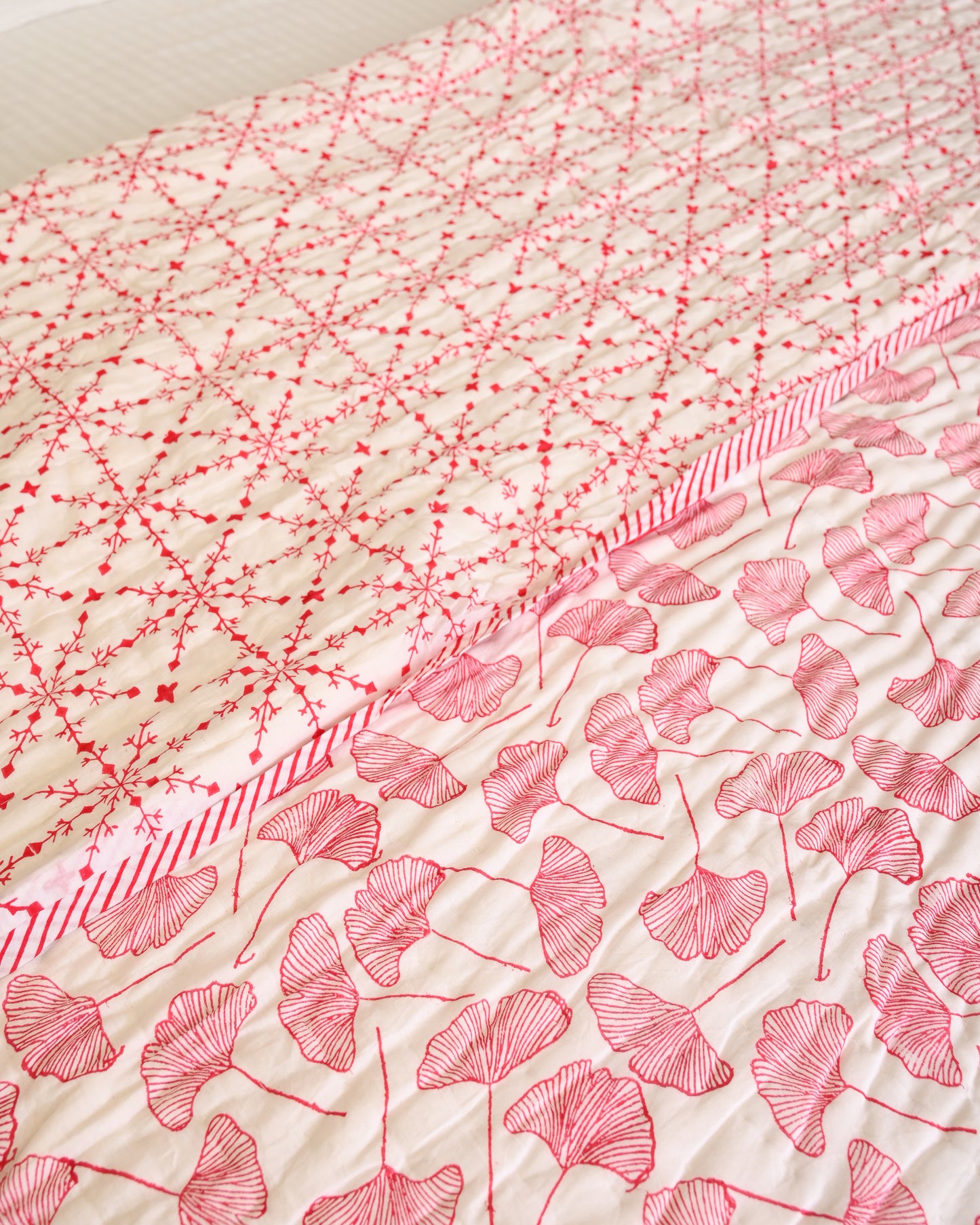 Roohani Hand Block Printed Mulmul Cotton Quilt