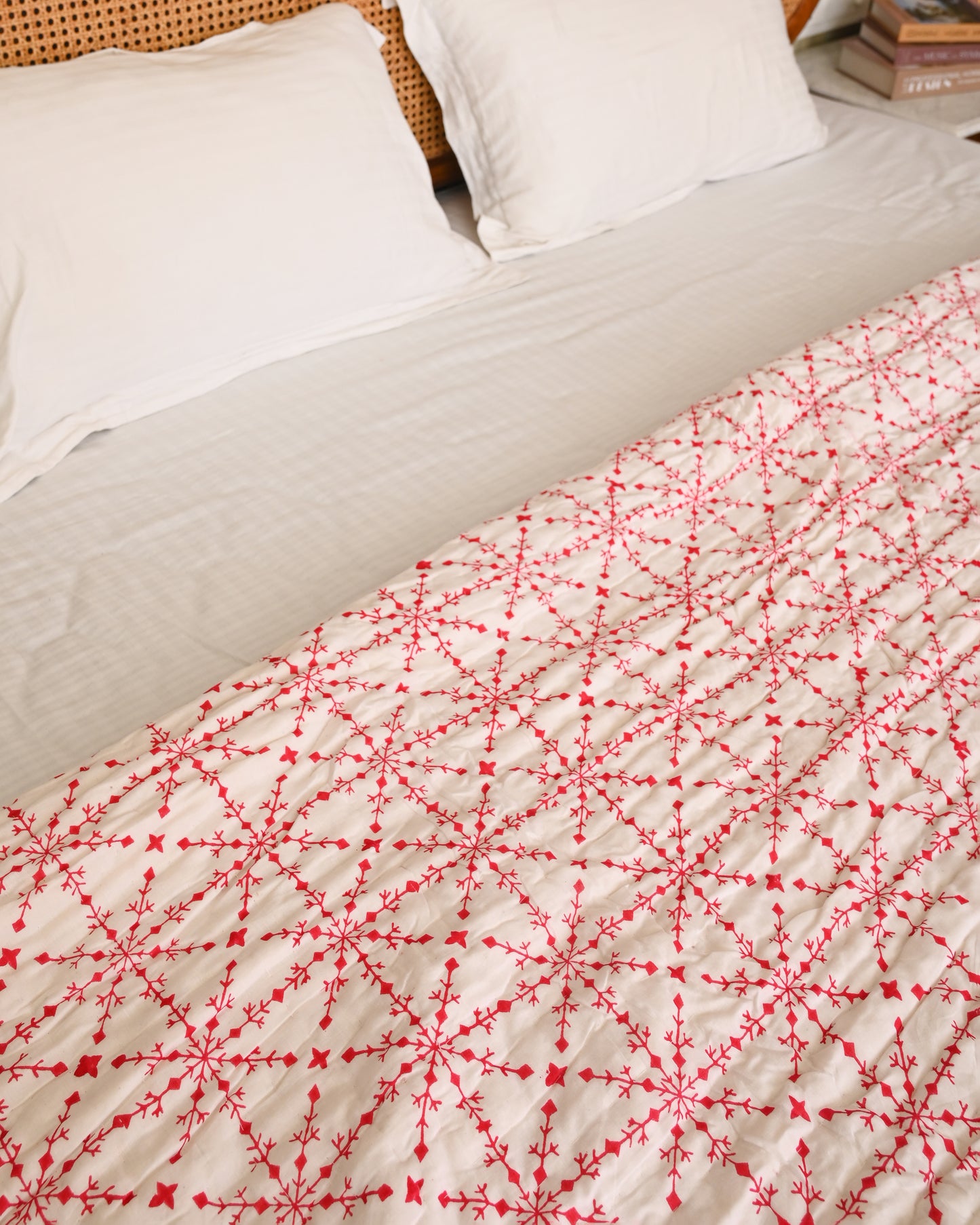 Roohani Hand Block Printed Mulmul Cotton Quilt