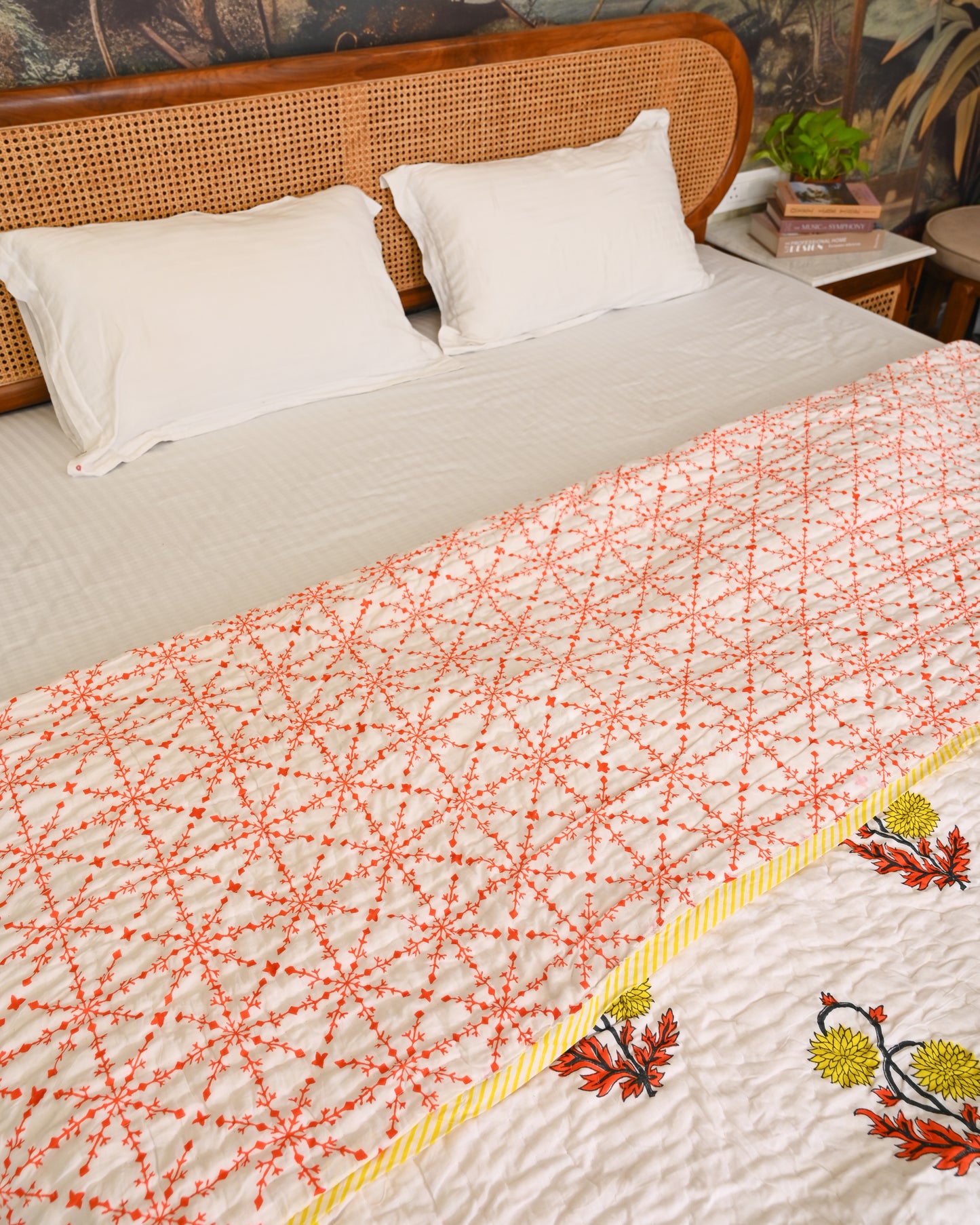 Nirav Hand Block Printed Mulmul Cotton Quilt