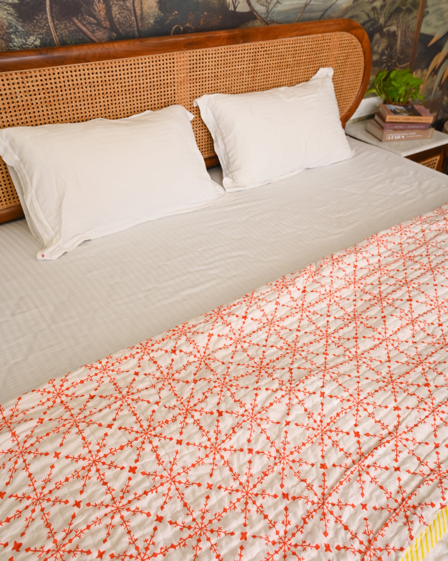 Nirav Hand Block Printed Mulmul Cotton Quilt