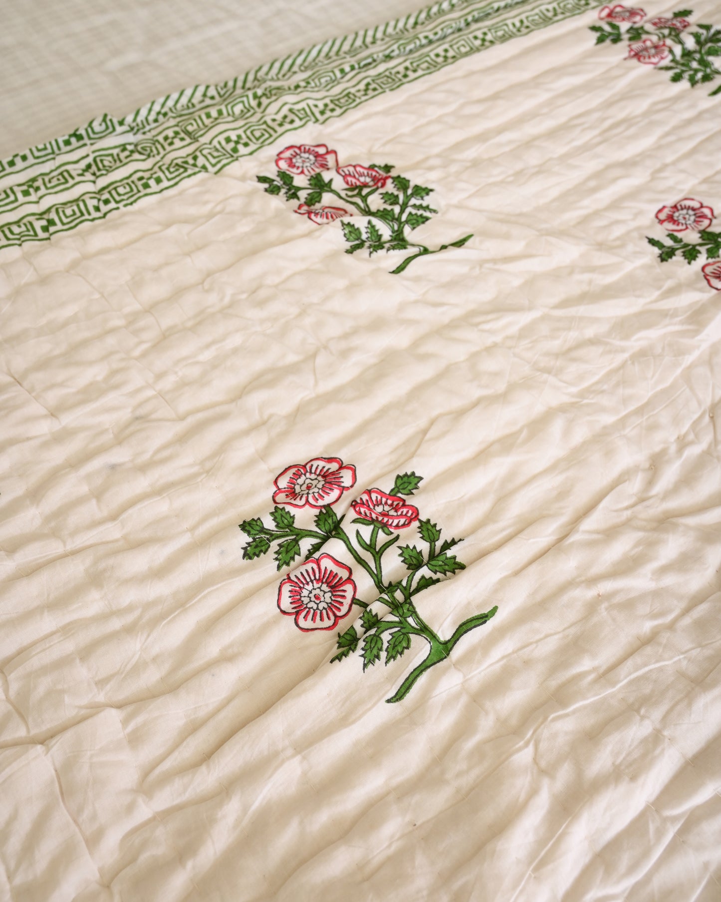 Aangan Hand Block Printed Mulmul Cotton Quilt