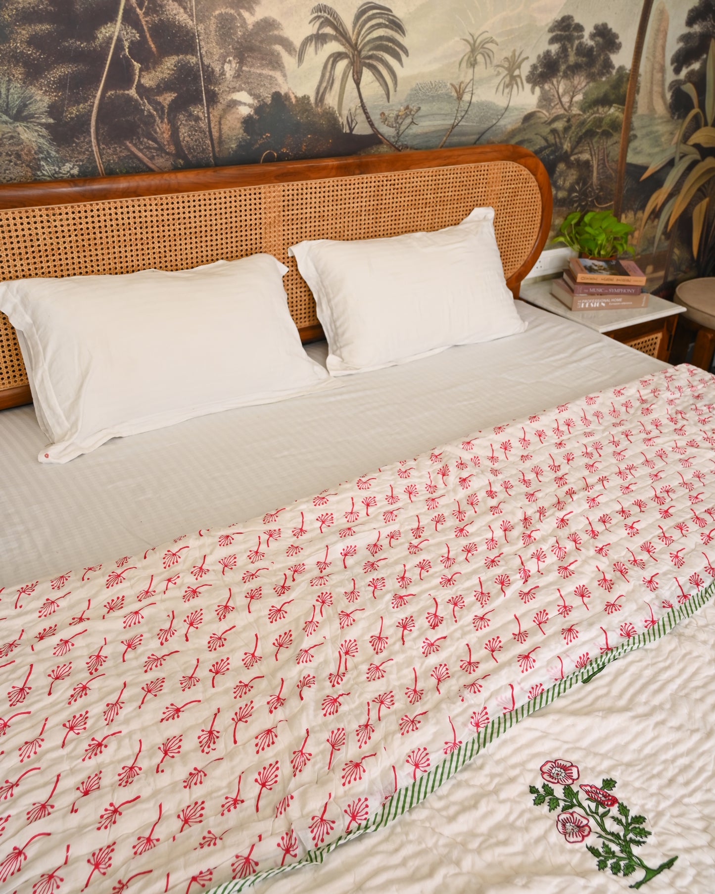 Aangan Hand Block Printed Mulmul Cotton Quilt