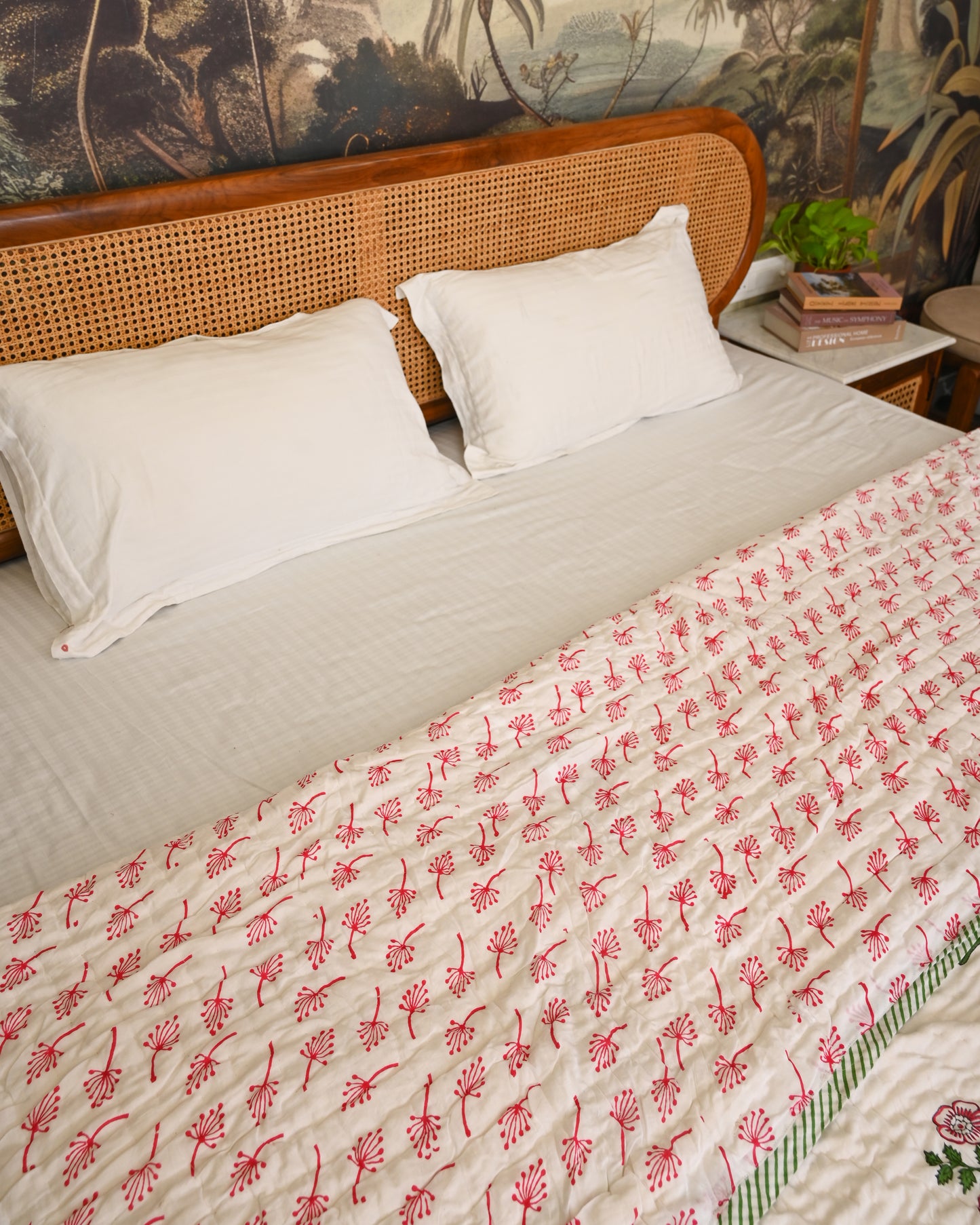 Aangan Hand Block Printed Mulmul Cotton Quilt