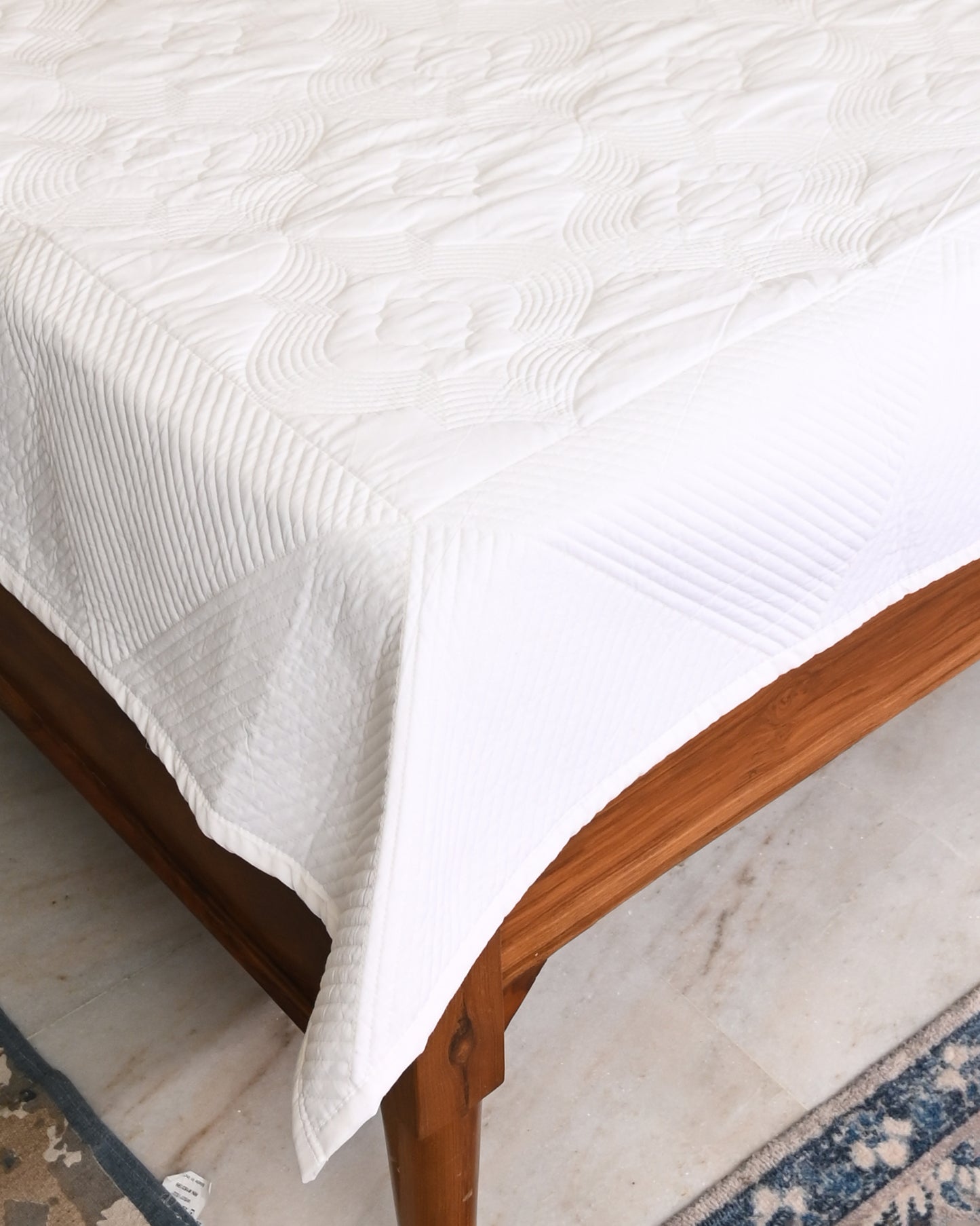 Kusum Hand Block Printed Quilted Bedcover Set