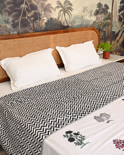 Parijat Hand Block Printed Cotton Dohar AC Blanket