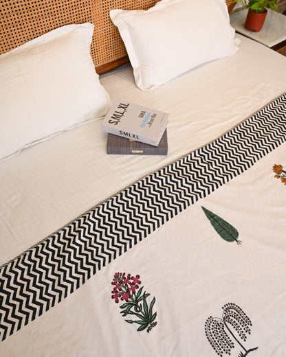 Parijat Hand Block Printed Cotton Dohar AC Blanket