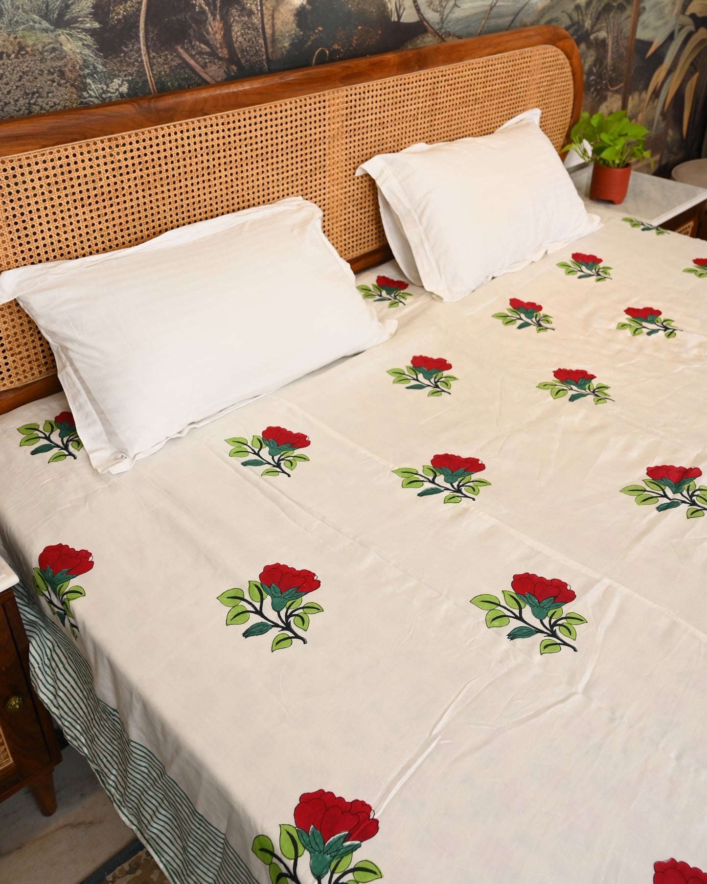 Leher Hand Block Printed Cotton Dohar AC Blanket