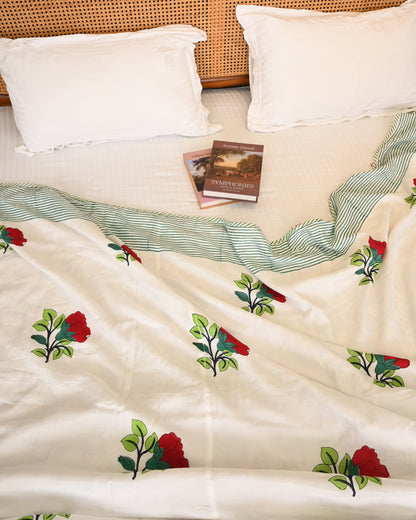 Leher Hand Block Printed Cotton Dohar AC Blanket