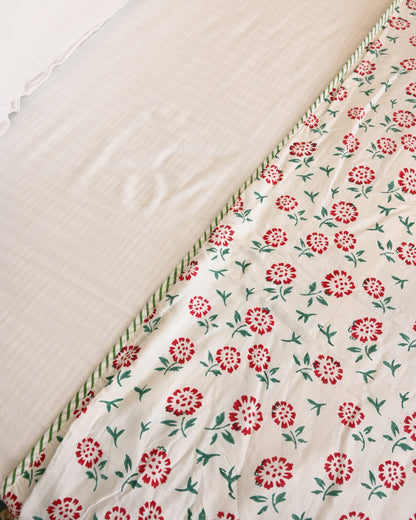 Leher Hand Block Printed Cotton Dohar AC Blanket