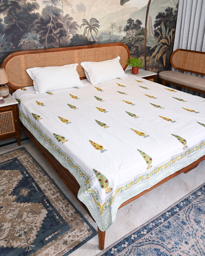 Jharokha Hand Block Printed Cotton Dohar AC Blanket