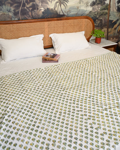Jharokha Hand Block Printed Cotton Dohar AC Blanket