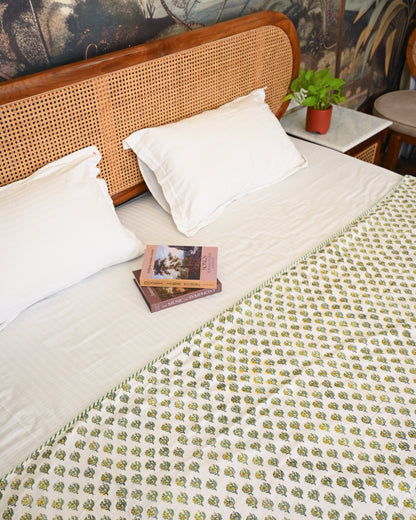 Jharokha Hand Block Printed Cotton Dohar AC Blanket
