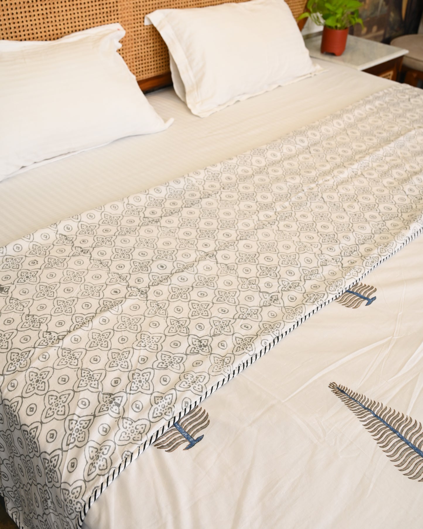 Meera Hand Block Printed Cotton Dohar AC Blanket