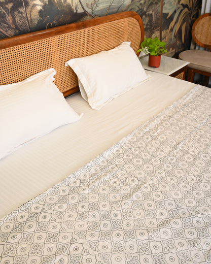 Meera Hand Block Printed Cotton Dohar AC Blanket