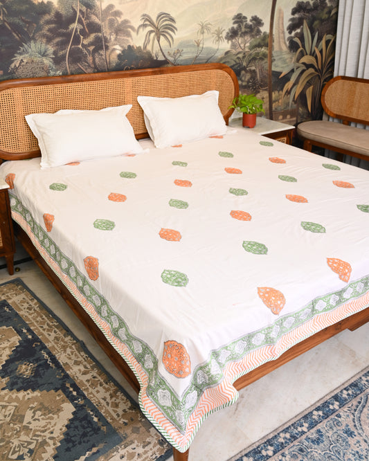 Pichwai Hand Block Printed Cotton Dohar AC Blanket