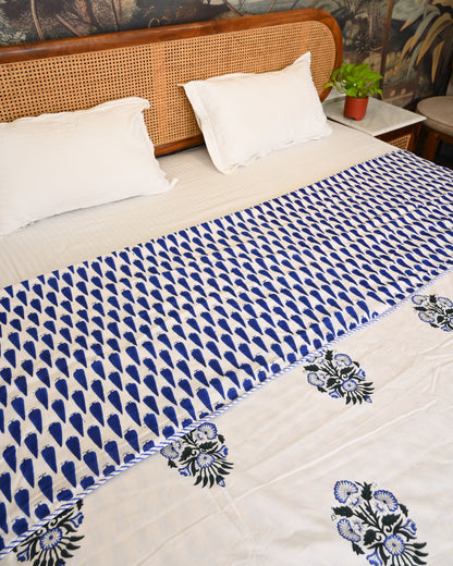 Patola Hand Block Printed Cotton Dohar AC Blanket