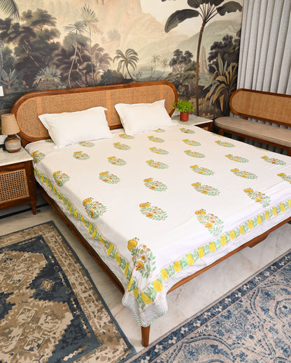 Sanjhi Hand Block Printed Cotton Dohar AC Blanket