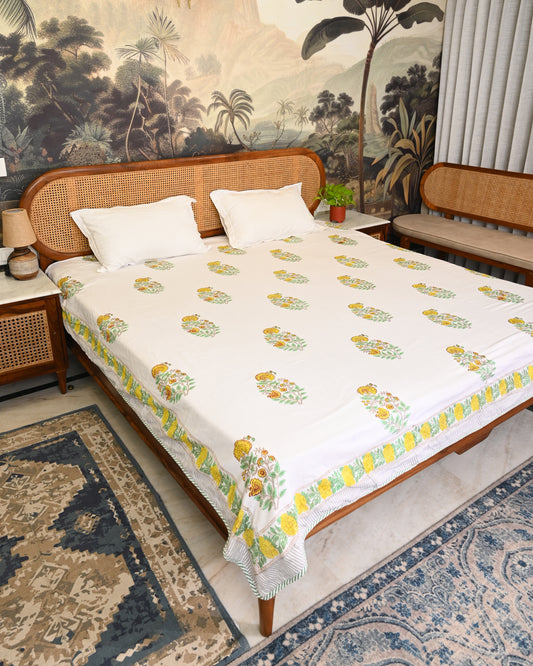 Sanjhi Hand Block Printed Cotton Dohar AC Blanket