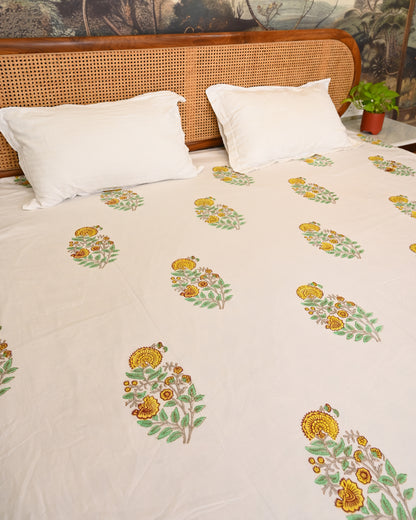Sanjhi Hand Block Printed Cotton Dohar AC Blanket