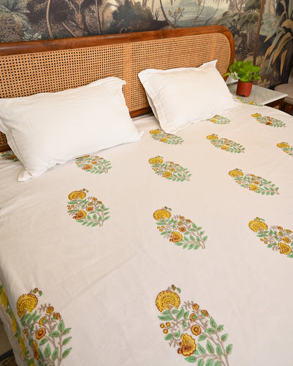 Sanjhi Hand Block Printed Cotton Dohar AC Blanket