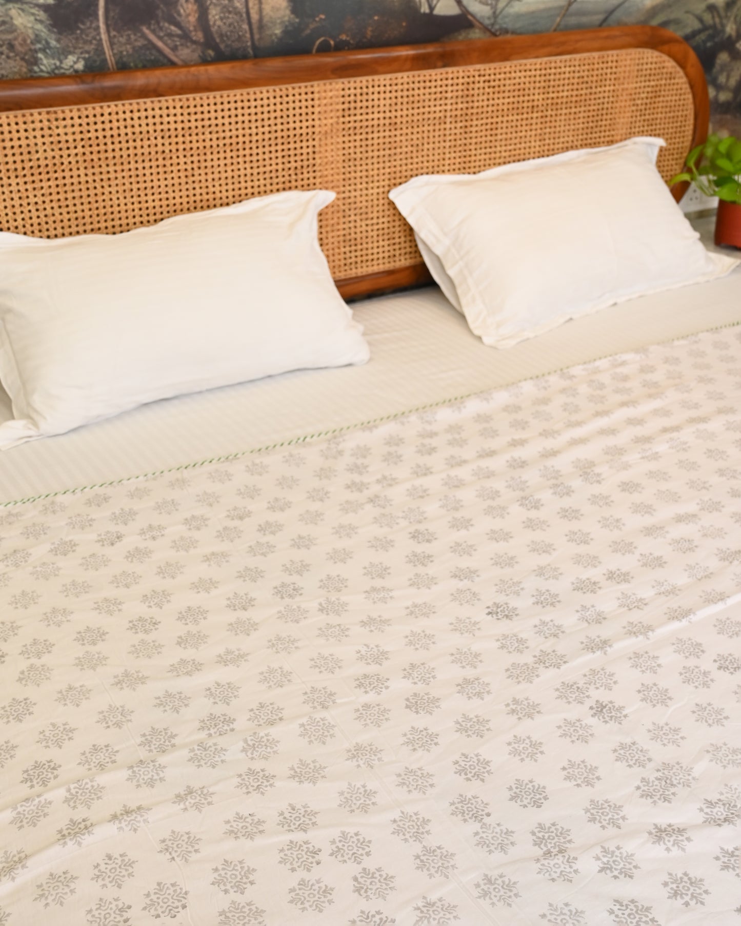 Sanjhi Hand Block Printed Cotton Dohar AC Blanket