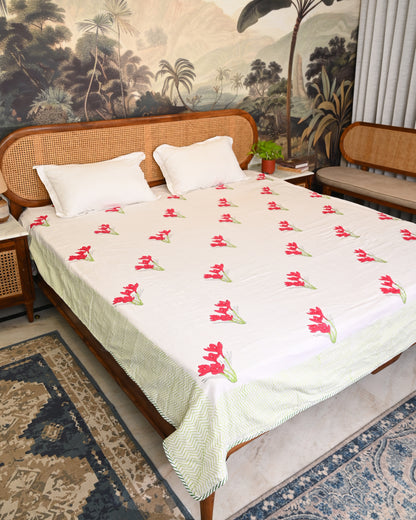 Kavya Hand Block Printed Cotton Dohar AC Blanket